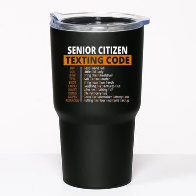Senior Citizen Texting Code Funny Tumbler