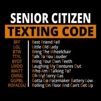 Senior Citizen Texting Code Funny Metallic Star Ornament