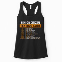 Senior Citizen Texting Code Funny Womens Tank Top