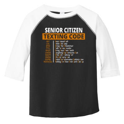 Senior Citizen Texting Code Funny Toddler Fine Jersey T-Shirt