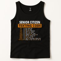 Senior Citizen Texting Code Funny Tank Top