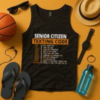 Senior Citizen Texting Code Funny Tank Top