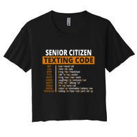 Senior Citizen Texting Code Funny Crop Top