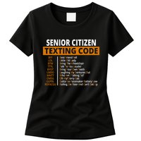 Senior Citizen Texting Code Funny Womens T-Shirt