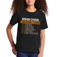 Senior Citizen Texting Code Funny Kids T-Shirt