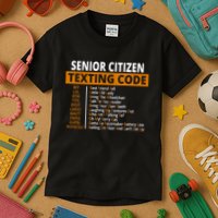 Senior Citizen Texting Code Funny Kids T-Shirt