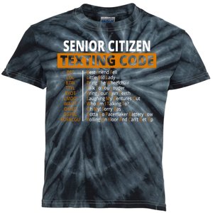 Senior Citizen Texting Code Funny Kids Tie-Dye T-Shirt