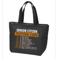 Senior Citizen Texting Code Funny Zip Tote Bag