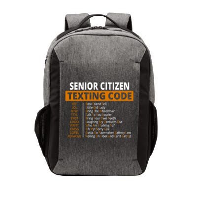 Senior Citizen Texting Code Funny Vector Backpack