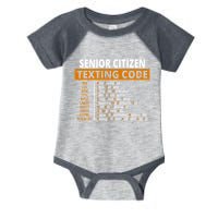 Senior Citizen Texting Code Funny Infant Baby Jersey Bodysuit