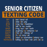 Senior Citizen Texting Code Funny Infant Baby Jersey Bodysuit