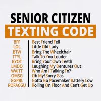Senior Citizen Texting Code Funny Garment-Dyed Sweatshirt
