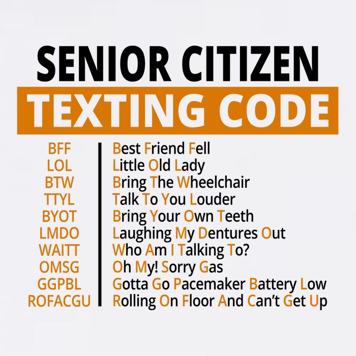 Senior Citizen Texting Code Funny Garment-Dyed Sweatshirt