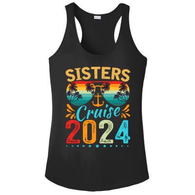 Sisters Cruise Trip 2024 Vacation Travel Sisters Cruising Ladies PosiCharge Competitor Racerback Tank