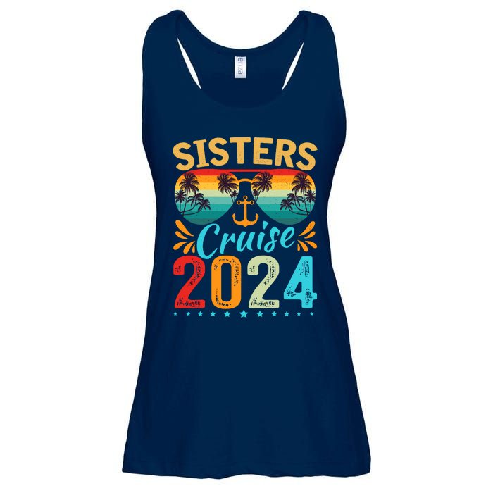 Sisters Cruise Trip 2024 Vacation Travel Sisters Cruising Ladies Essential Flowy Tank