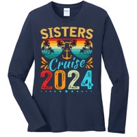 Sisters Cruise Trip 2024 Vacation Travel Sisters Cruising Ladies Long Sleeve Shirt