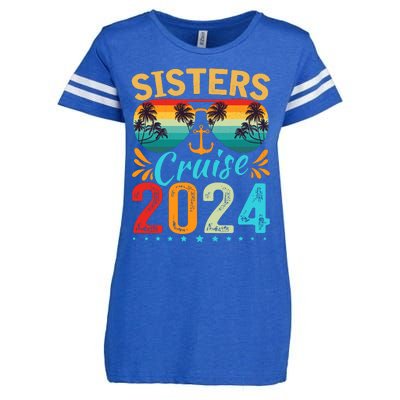 Sisters Cruise Trip 2024 Vacation Travel Sisters Cruising Enza Ladies Jersey Football T-Shirt