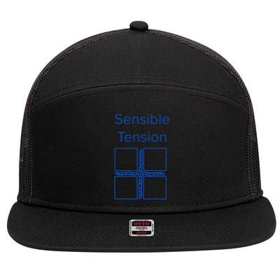 Sensible Cube Tension Merch 7 Panel Mesh Trucker Snapback Hat