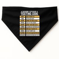 Senior Citizen Texting Code Funny Old People Gift USA-Made Doggie Bandana
