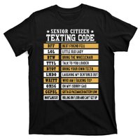 Senior Citizen Texting Code Funny Old People Gift T-Shirt