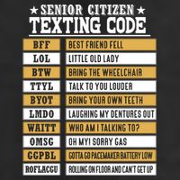 Senior Citizen Texting Code Funny Old People Gift Adult Drive Performance Visor