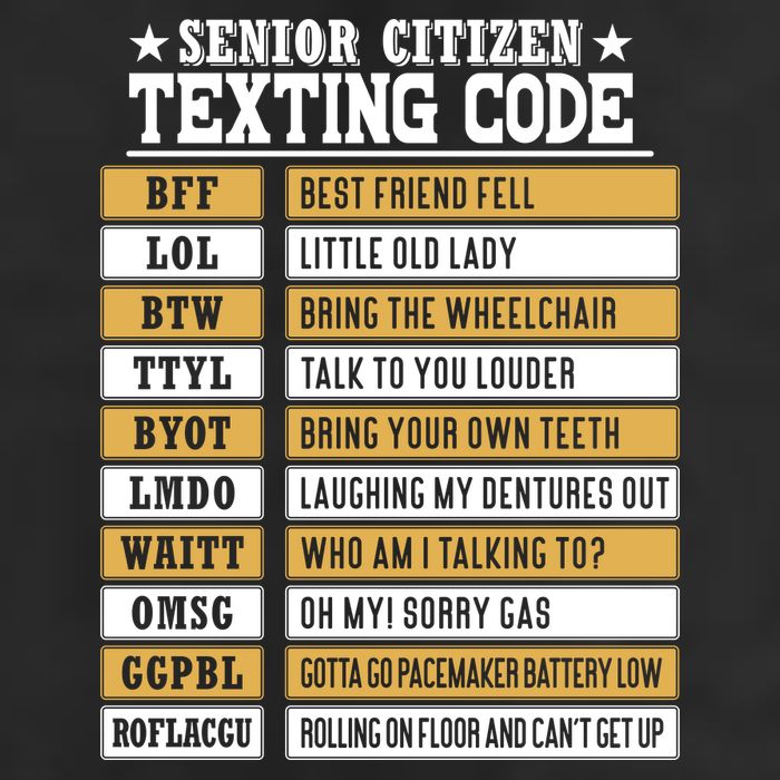Senior Citizen Texting Code Funny Old People Gift Adult Drive Performance Visor