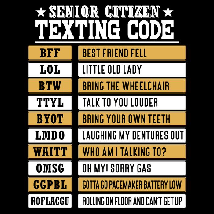 Senior Citizen Texting Code Funny Old People Gift Cropped Pullover Crew