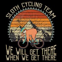 Sloth Cycling Team We Well Get There When We Get There Flat Bill Trucker Hat
