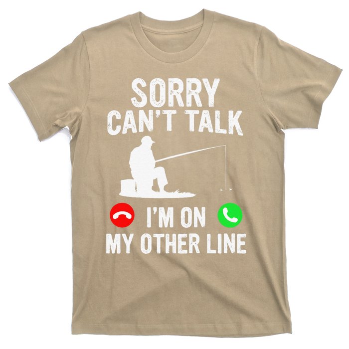 Sorry Can't Talk I'm On My Other Line Vintage Fishing T-Shirt