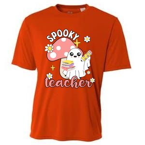 Spooky Cute Teacher Halloween Ghost Cute Gift Cooling Performance Crew T-Shirt