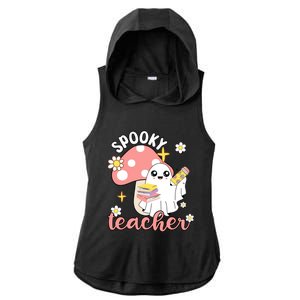 Spooky Cute Teacher Halloween Ghost Cute Gift Ladies PosiCharge Tri-Blend Wicking Draft Hoodie Tank