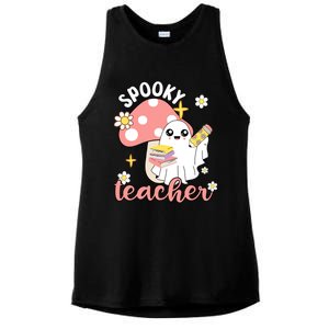 Spooky Cute Teacher Halloween Ghost Cute Gift Ladies PosiCharge Tri-Blend Wicking Tank