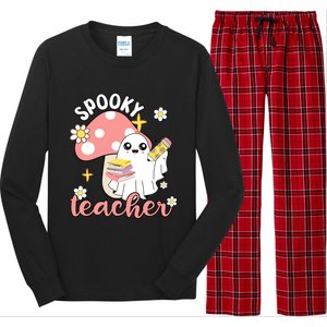 Spooky Cute Teacher Halloween Ghost Cute Gift Long Sleeve Pajama Set