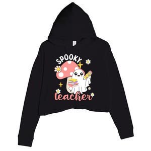 Spooky Cute Teacher Halloween Ghost Cute Gift Crop Fleece Hoodie