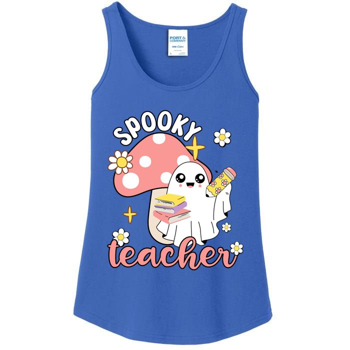 Spooky Cute Teacher Halloween Ghost Cute Gift Ladies Essential Tank