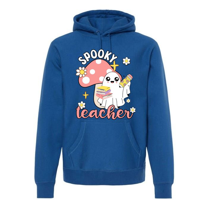 Spooky Cute Teacher Halloween Ghost Cute Gift Premium Hoodie