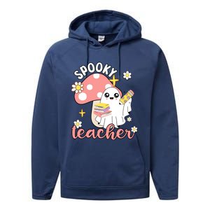 Spooky Cute Teacher Halloween Ghost Cute Gift Performance Fleece Hoodie