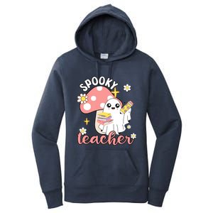 Spooky Cute Teacher Halloween Ghost Cute Gift Women's Pullover Hoodie