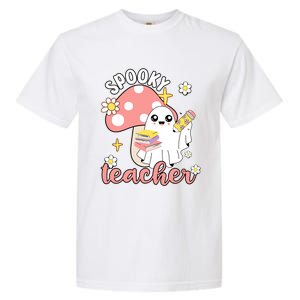 Spooky Cute Teacher Halloween Ghost Cute Gift Garment-Dyed Heavyweight T-Shirt