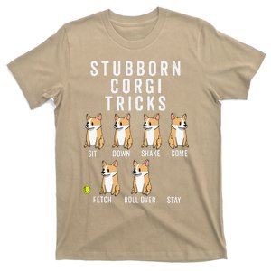 Stubborn Corgi Tricks Funny Dog T-Shirt