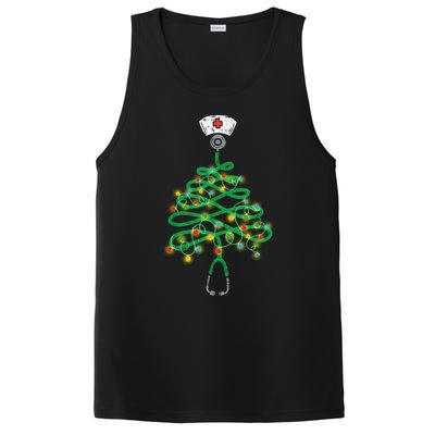 Stethoscope Christmas Tree Nurse Santas Favorite Nurse Elf Meaningful Gift PosiCharge Competitor Tank