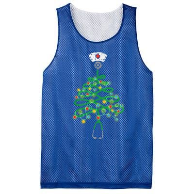 Stethoscope Christmas Tree Nurse Santas Favorite Nurse Elf Meaningful Gift Mesh Reversible Basketball Jersey Tank