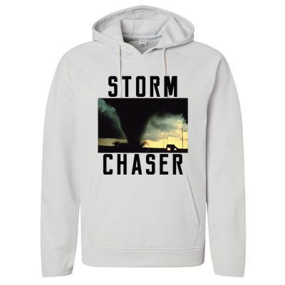 Storm Chaser Tornado Picture Weather Meteorologist Performance Fleece Hoodie