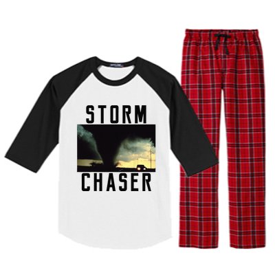 Storm Chaser Tornado Picture Weather Meteorologist Raglan Sleeve Pajama Set