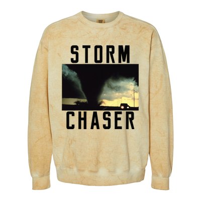 Storm Chaser Tornado Picture Weather Meteorologist Colorblast Crewneck Sweatshirt