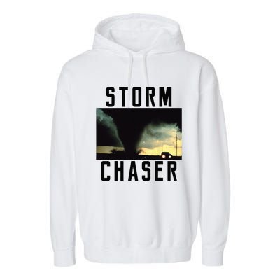 Storm Chaser Tornado Picture Weather Meteorologist Garment-Dyed Fleece Hoodie