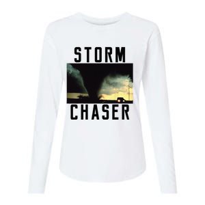 Storm Chaser Tornado Picture Weather Meteorologist Womens Cotton Relaxed Long Sleeve T-Shirt