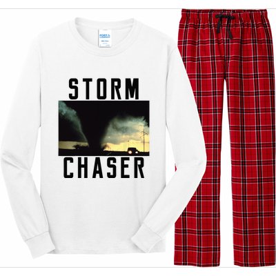 Storm Chaser Tornado Picture Weather Meteorologist Long Sleeve Pajama Set