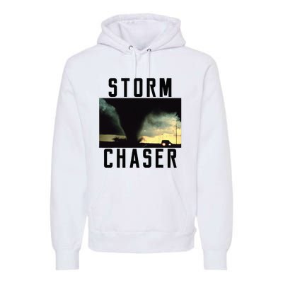 Storm Chaser Tornado Picture Weather Meteorologist Premium Hoodie