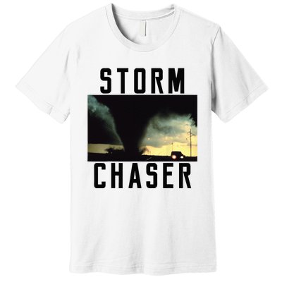 Storm Chaser Tornado Picture Weather Meteorologist Premium T-Shirt